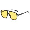 QVKUUT Retro Rectangular Sunglasses for Men and Women Rectangle Retro