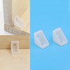 MroMax 100PCS Plastic Corner Braces White L Bracket Shelf Closet