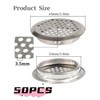 Bepisof 20PCS 2.09in（53mm）Silver Round Air Vents Mesh Hole Stainless Steel
