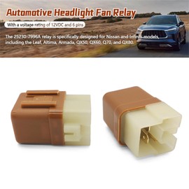 Meyffon 2Pcs 6 Pins 12VDC 30A Relay 25230-7996A 25230-79963 Fit for Nissan Leaf Altima Armada Fit for Infiniti QX50 QX60 Q70 QX80
