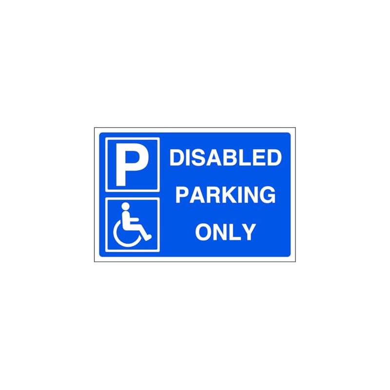Disabled parking only - parking sign - disable signage -