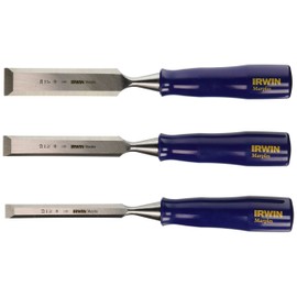 Irwin Tools Irwin 1769179 3-Piece Woodworking Chisel Set (1/2-, 3/4-, and 1-inch)