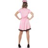 Papootz Ladies 50's Diner Costume Pink Waitress Outfit Fancy Dress
