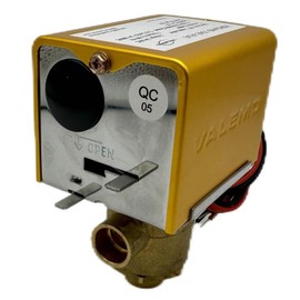 Valemo V3212-A1S Motorized Zone Valve, 3-way, 1/2" Sweat, Normally Closed, 24 VAC, with End Switch