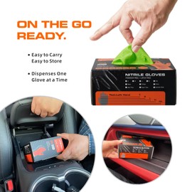 ANBOSON 10mil Disposable Nitrile Gloves Chemical Resistant Mechanic Gloves Green Rubber Gloves Heavy Duty Latex Free Industrial