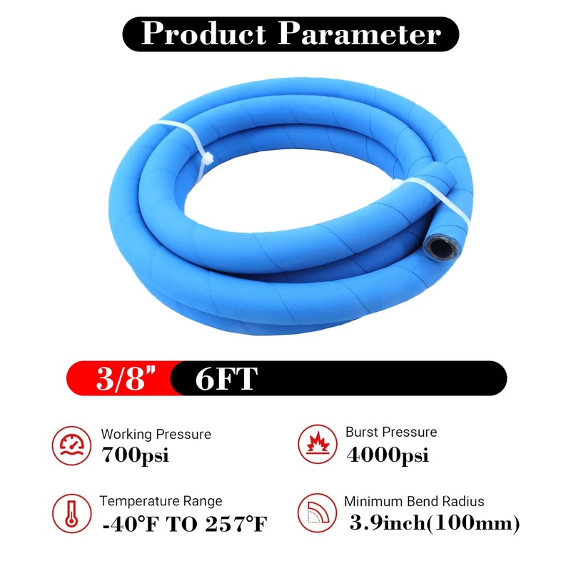 Fuel Line Hose 6AN 3/8" High Pressure Hose 750PSI for