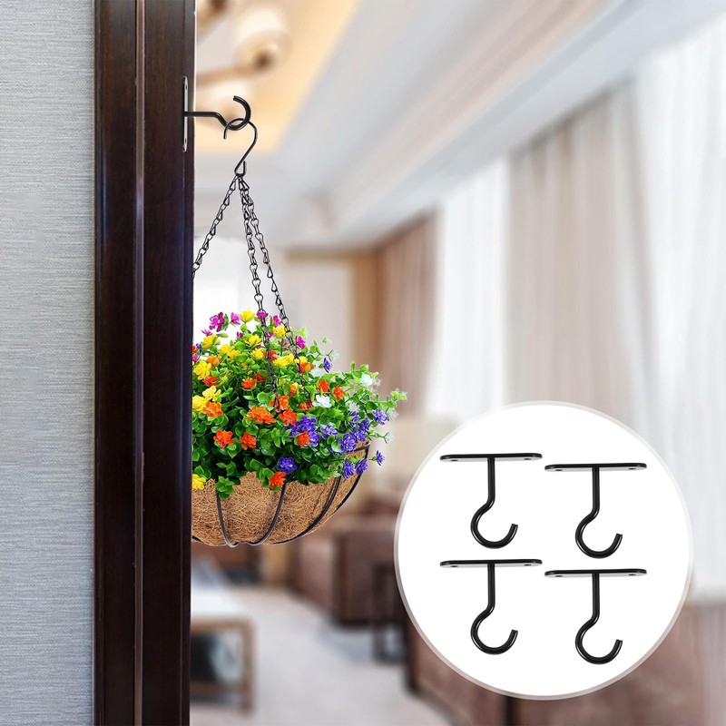 BTBHIHO 4 Pack Ceiling Hooks for Hanging Plants, Metal Ceiling