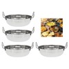 U COOK Balti Dish Set of 4. Stainless Steel Kadhai,