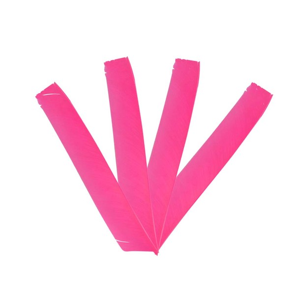 ZSHJG 50 Pack Archery Arrow Spiral Twist Wrap Full Length Feathers Left Wing Feathers Fletches Fletching (8-11inch) for Flu-Flu Arrows (Pink)