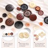 HARFINGTON 30pcs 28L Wooden Sewing Button 11/16"(18mm) 4 Holes Wood