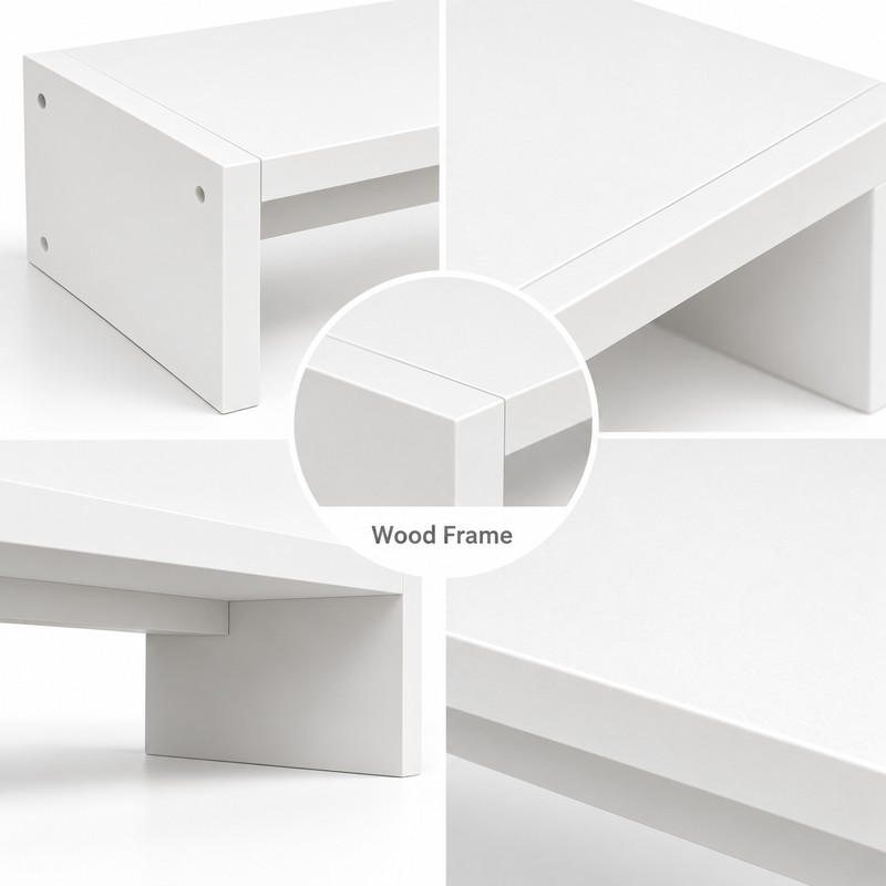 Computer & Laptop Riser Shelf for Desk Storage – Wooden