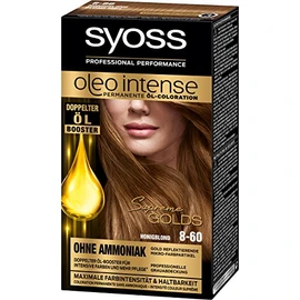 Syoss Oleo Intense Permanent Oil Colouration, 8-60 Honey Blonde Level 3, Pack of 3 (3 x 115 ml)