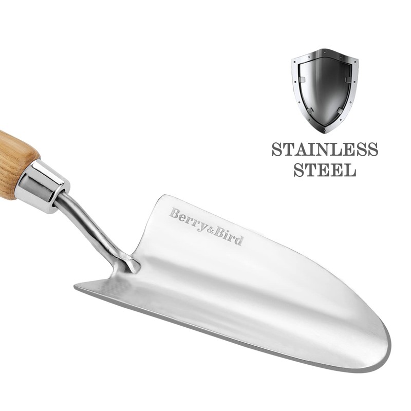 Berry&Bird Stainless Steel Trowel, Garden Small Flower Hand Shovel, Potting