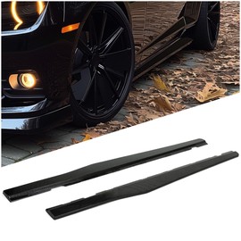 HECASA Side Skirts Compatible with 2010-2015 Chevy Camaro LT LS SS Extension Body Kit Plastic Carbon Fiber Printing Pair