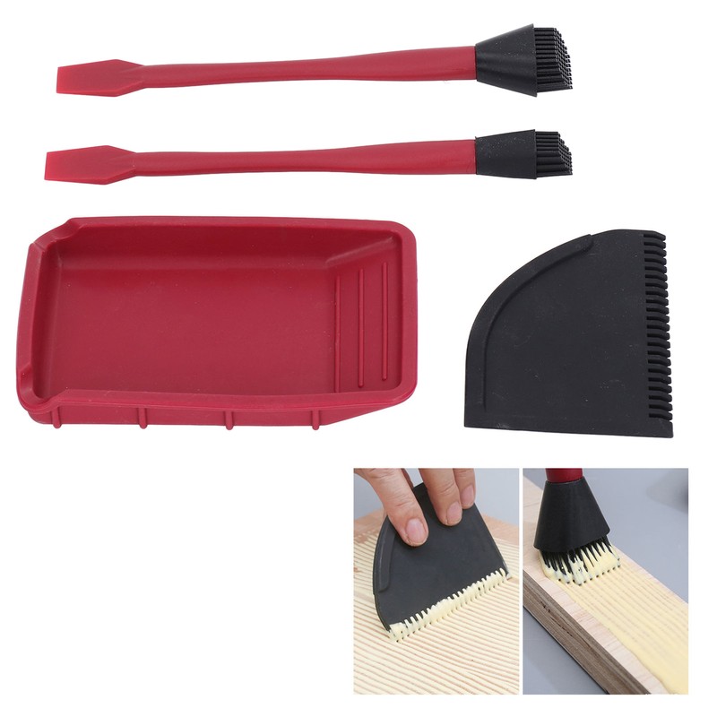 Complete Silicone Glue Kit Wood Glue Up Brushes Tray Comb