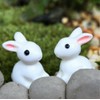 Miniature 5-Piece Bunny Set, Terranium Gardening, Mossium, Dollhouse, Figurine, Diorama