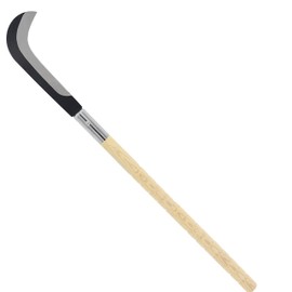 Zenport K318 Sickle, 30.5-inch (77.5cm) Length, Long Wood Handle, Curved Sickle Blade