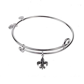 SOL 230085 Lily Flower, Bangle Sterling Silver Plated