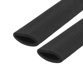 uxcell Pipe Insulation Tube, Foam Tube, Handle Grip Support, 1.3 inches (32 mm), Inner Diameter 1.7 inches (44 mm), Outer Diameter 11.8 inches (300 mm), Length, Black, Pack of 2