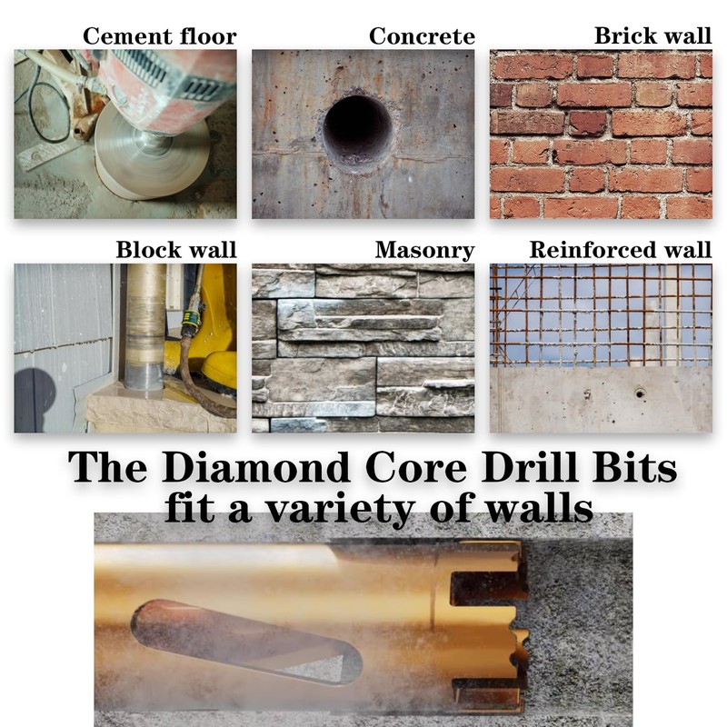 4.5" Dry Core Drill Bits for Cured Concrete with Rebar