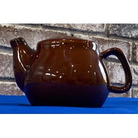 Johnson & Johnson Handcrafted Johnson Rose Small Brown Glazed Tea Pot 16oz Ceramic Small Tea Pot
