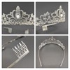 MIVAIUN Tiara Crystal Crown with Rhinestone Comb Silver Rhinestone Tiara