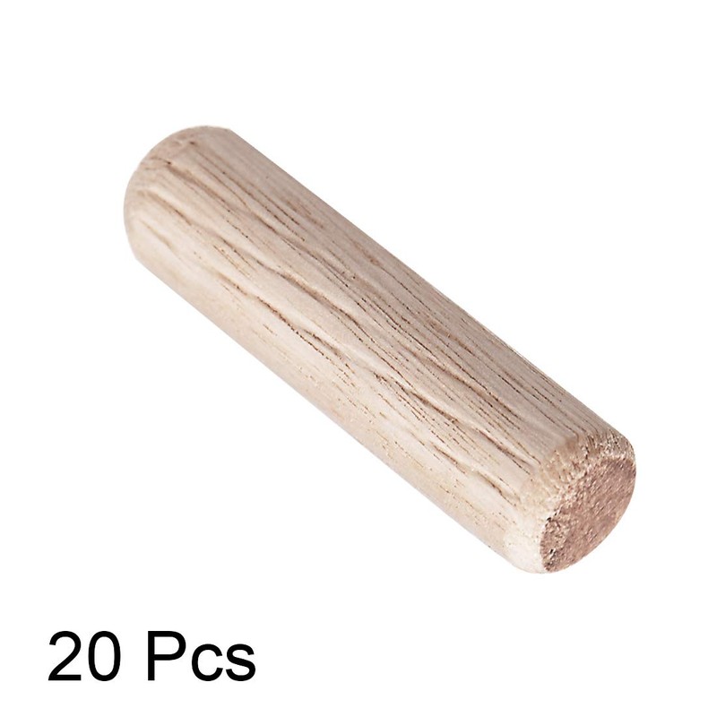 uxcell 0.31"x1.18"(8x30mm) Wooden Dowel Pin Wood Kiln Dried Fluted Beveled
