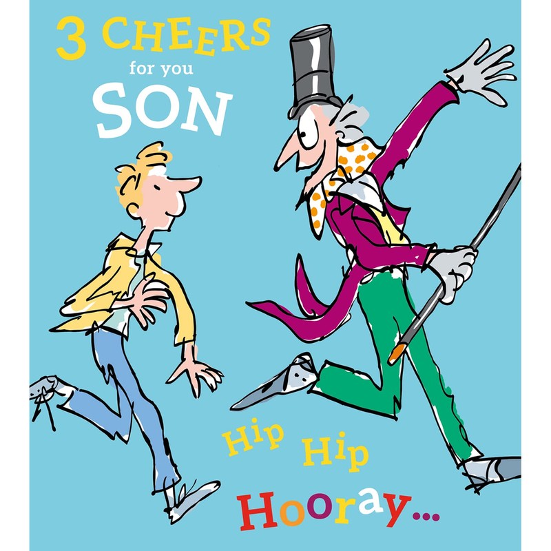 Roald Dahl RD010 Son Card, Multi Colour, 180x160mm