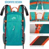 Mochila Senderismo, Mochila Plegable 40L, Mochila de Viaje
