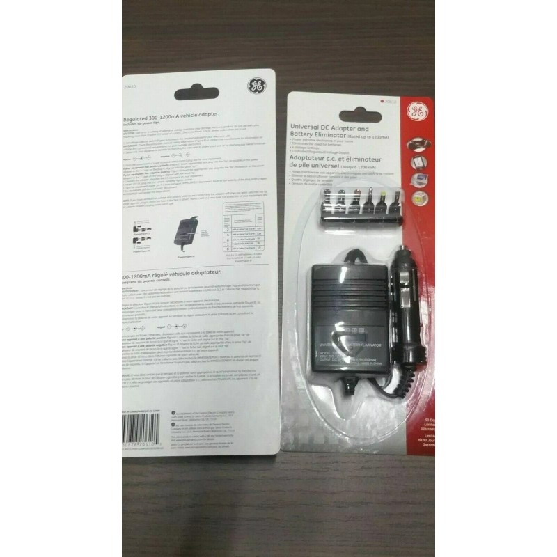 GE Universal DC Power Supply Adapter Output 1200mA 3V 6V