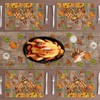 XCHI Thanksgiving Fall Pumpkin Turkey Placemats Set of 4 Table
