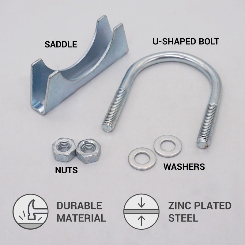 SKIR'CO (Pack of 4) Pipe Clamps for 48mm Diameter Pipe