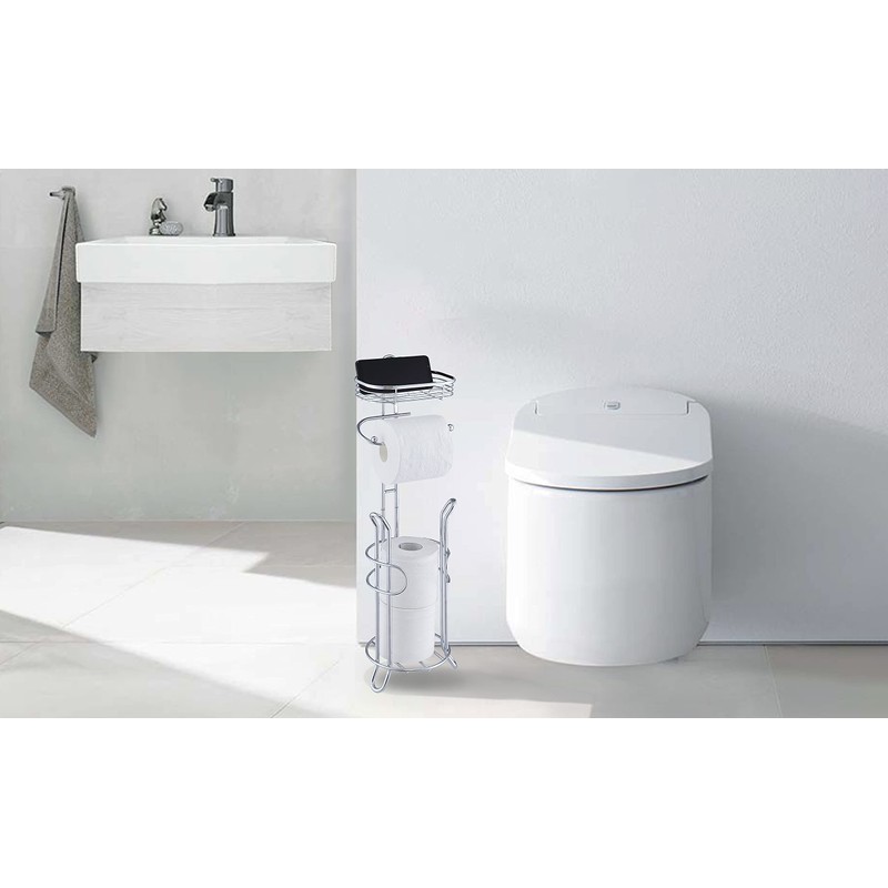 SunnyPoint Bathroom Heavyweight Toilet Tissue Paper Roll Storage Holder Stand