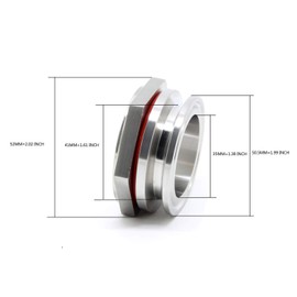 QiiMii Stainless Steel 304 Bulkhead Compression Fitting 1.5" Tri Clamp Home-Brew Weldless Bulkehad