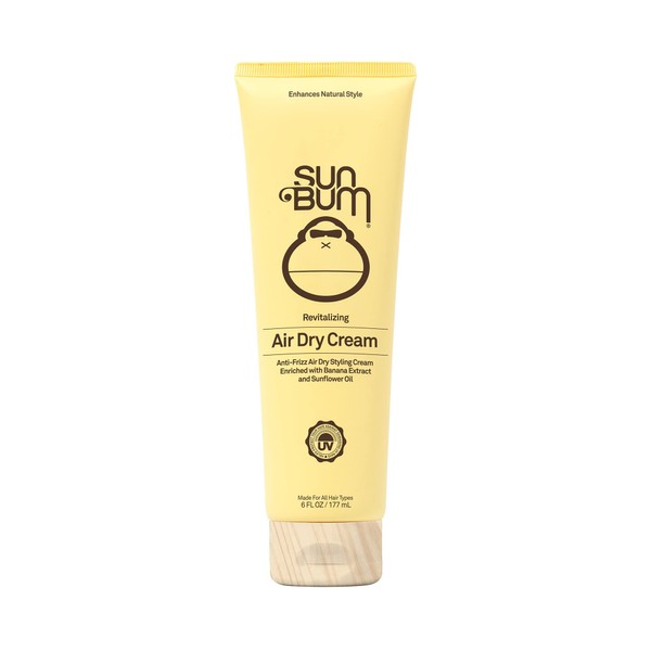 Sun Bum Revitalizing Air Dry Cream | Vegan and Cruelty Free Anti Frizz Styling Cream | 6 oz