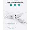 NUTICT Flat Extension Cord with 3 Outlets, 3FT Short Extension