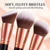 Professional Makeup Brush Set with Soft Fluffy Bristles for Foundation,