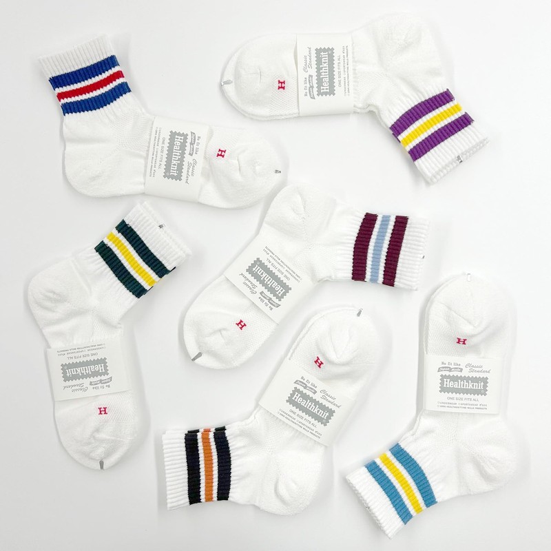 Health Knit Washi Quarter Socks, Made in Japan, 8012 White