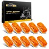 Partsam 10x Double Bubble Bullseye LED Marker Light, [DOT Approved]