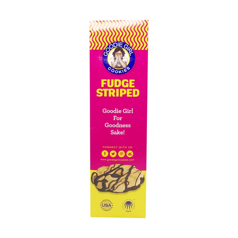 GOODIE GIRL Fudge Striped Cookies, 7 Ounce