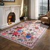 Area Rug 4x6 Rug Washable Boho Rugs Non Slip Low