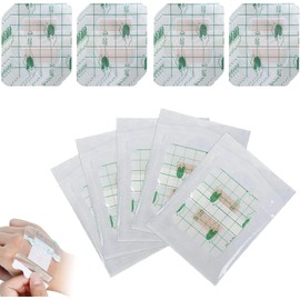 Waterproof Plasters, 6 x 7 cm Shower Plasters, Waterproof, Sterile Transparent Plasters, Waterproof, Wound Dressing, Waterproof Plasters for Showering, Sports, Bathing, Pack of 25