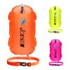Swim Buoy,Outdoor Float,Inflatable Buoy,Tow Air Float Suit,for Open Water Swimming Sports Snorkeling Triathletes Racing Training Accessories, Bubble Highly Visible (Orange)