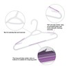 30 Pack Bendable Plastic Hangers Light-Weight Non-Slip Clothes/Suit Hangers (Purple)