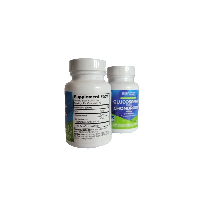 riteaid PACK OF 2 Glucosamine Chondroitin Gluten/Soy Free -120 CAPSULES