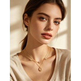 JIYVY32 14K Gold Plated Q Chic Initial Letter Keepsake
