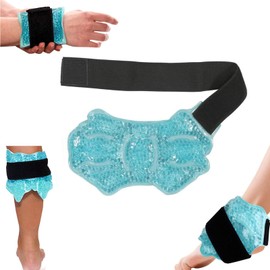 Ankle Foot Ice Therapy Wrap, Reusable Sport Foot Ice Therapy Wrap, Hot Cold Ice Gel Pack with Adjustable Brace for Sprained Ankles Swelling Feet Plantar Fasciitis Achilles, Freezable