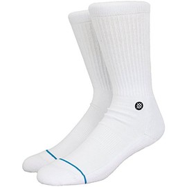 Stance Icon Crew Socks, white / black
