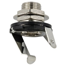 Domofa 6.35mm(1/4") Guitar Mono Input Output Jack Socket Replacement for Electric Guitar Bass 10-Pack (Black)