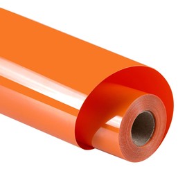 guangyintong Heat Transfer Vinyl Orange HTV Rolls, 12" x 5ft Orange Iron on Vinyl for T Shirts, Glossy Surface Orange HTV Vinyl for All Cutter Machine Easy to Cut & Weed for Heat Vinyl DIY Design
